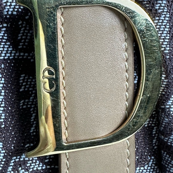 💯Authentic Christian Dior Double Saddle Diorissimo Canvas & Beige Leather🍀 - Picture 3 of 17